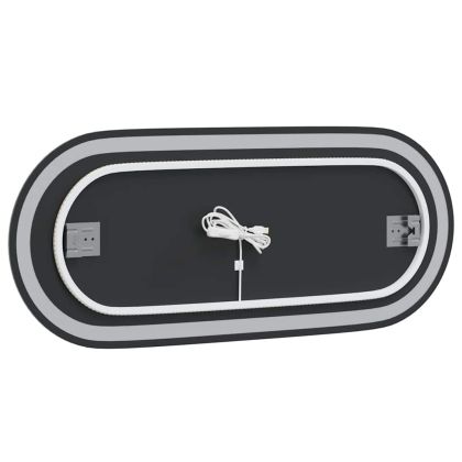 LED огледало за баня, 90x40 см, овално