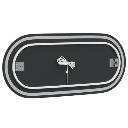 LED огледало за баня, 100x45 см, овално