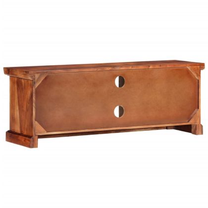 ТВ шкаф с вратички 112x30x40 см масивно акациево дърво