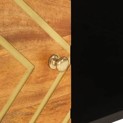 Кафе маса, кафява, 80x50x40 см, мангово дърво масив