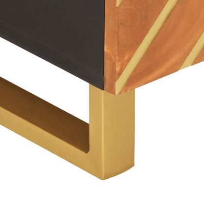 Кафе маса, кафява, 80x50x40 см, мангово дърво масив