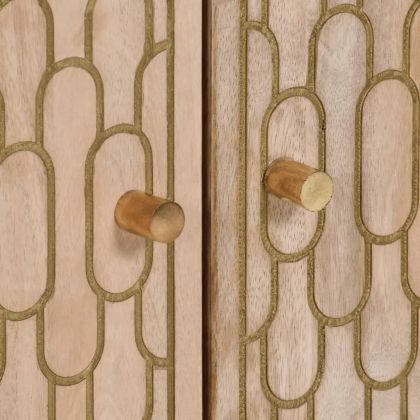 Страничен шкаф 60x33x75 см манго масивно дърво