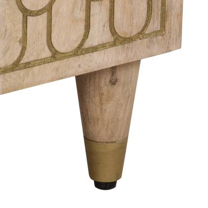 Страничен шкаф 60x33x75 см манго масивно дърво