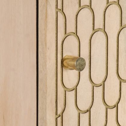 Висок шкаф, 40x33x110 см, мангово дърво масив