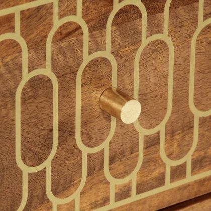 Страничен шкаф 60x33x75 см манго масивно дърво