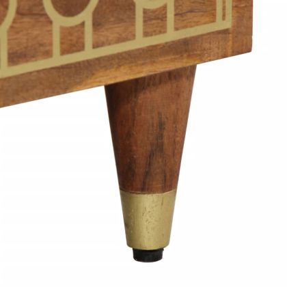 Страничен шкаф 60x33x75 см манго масивно дърво