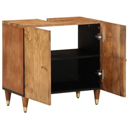 Шкаф за баня 62x33x58 см масивно мангово дърво