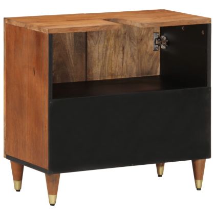 Шкаф за баня 62x33x58 см масивно мангово дърво