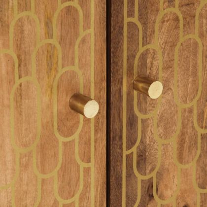 Шкаф за баня 62x33x58 см масивно мангово дърво