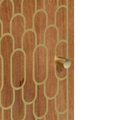 Шкаф за баня 38x33x160 см масивно мангово дърво