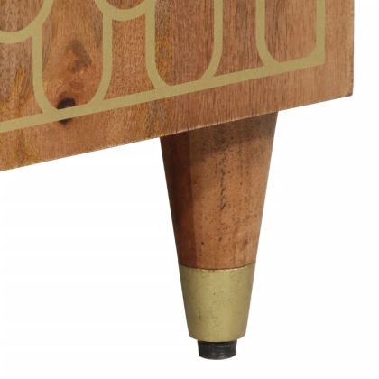 Шкаф за баня 38x33x160 см масивно мангово дърво