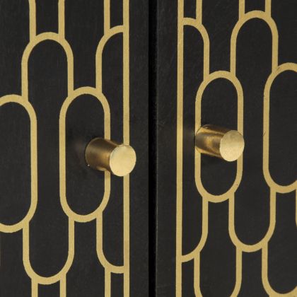 Шкаф за баня 62x33x58 см масивно мангово дърво