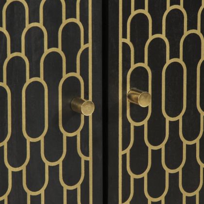 Висок шкаф, 60x33x100 см, мангово дърво масив