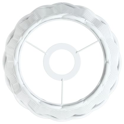 Абажур за таванна лампа бял Ø20x15 см ракита