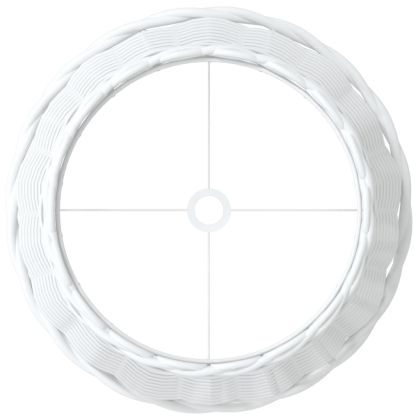 Абажур за лампа бял Ø25x17 см ракита