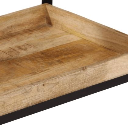 Кухненска количка 60x40x80 см масивно грубо мангово дърво