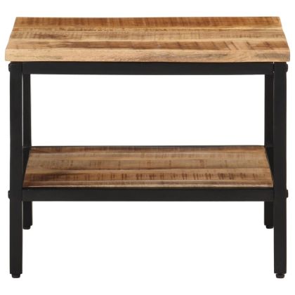 Маса за кафе, 45x45x35 см, грубо мангово дърво масив