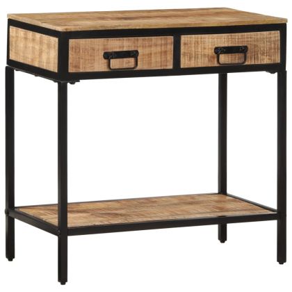 Конзолна маса, 70x35x70 см, грубо мангово дърво масив