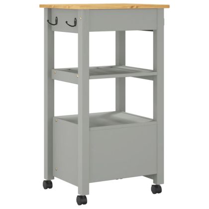 Кухненска количка "MONZA" 48x40x88,5 см борово дърво масив