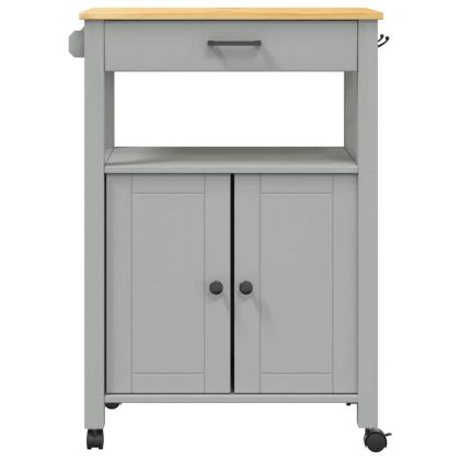 Кухненска количка "MONZA" 60x40x88,5 см борово дърво масив