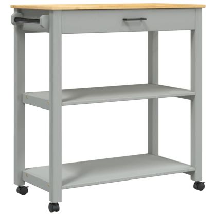 Кухненска количка "MONZA" 84x40x88,5 см борово дърво масив