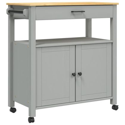 Кухненска количка "MONZA" 84x40x88,5 см борово дърво масив