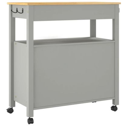 Кухненска количка "MONZA" 84x40x88,5 см борово дърво масив