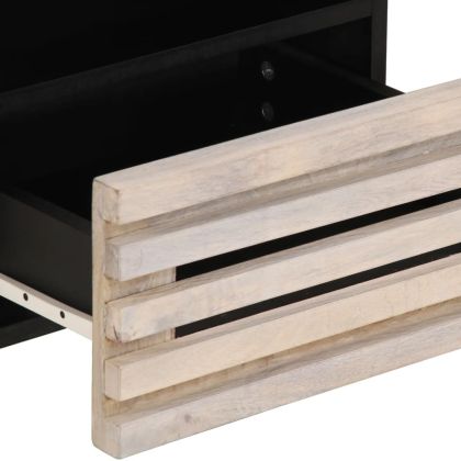 Нощни шкафчета, 2 бр, 40x34x46 см, избелено мангово дърво масив