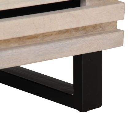 Нощни шкафчета, 2 бр, 40x34x46 см, избелено мангово дърво масив