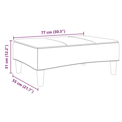 Табуретка, синя, 77x55x31 см, кадифе