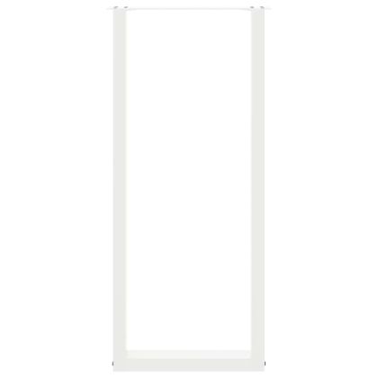 Крака за бар маса, U-образни, 2 бр., бели, 50 x (110-111) см, стомана