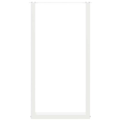 Крака за бар маса, U-образни, 2 бр., бели, 60 x (110-111) см, стомана