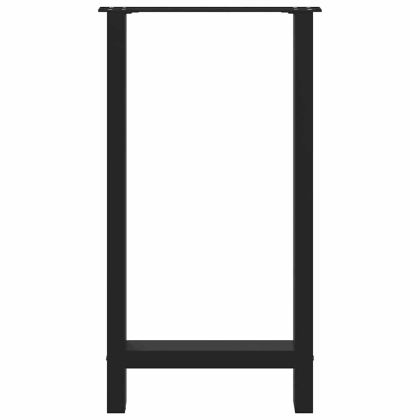 Крака за бар маса, черни, 2 бр., 40 x (90-91) см, стомана