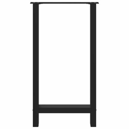 Крака за бар маса, черни, 2 бр., 50 x (90-91) см, стомана