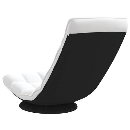 Въртящ се подов стол, бял, 70x51x79 см, плат