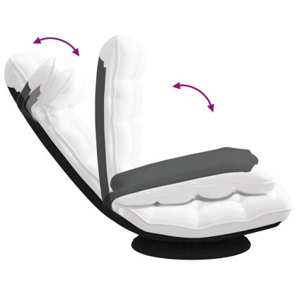 Въртящ се подов стол, бял, 70x51x79 см, плат