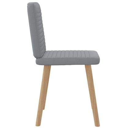 Трапезни столове, 2 бр, светлосиви, текстил