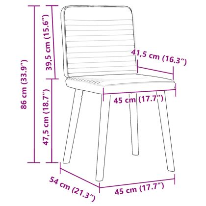 Трапезни столове, 2 бр, светлосиви, текстил