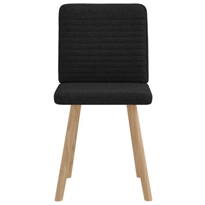 Трапезни столове, 2 бр, черни, текстил