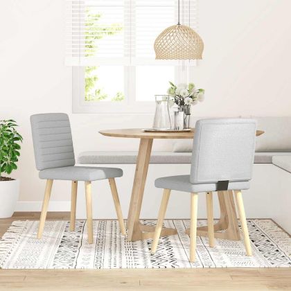 Трапезни столове 2 бр Cloud сив плат