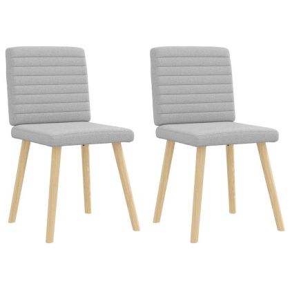 Трапезни столове 2 бр Cloud сив плат