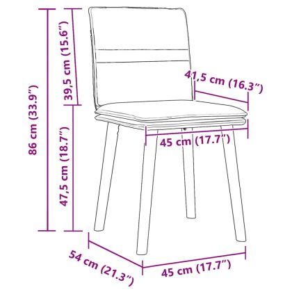 Трапезни столове, 2 бр, таупе, текстил