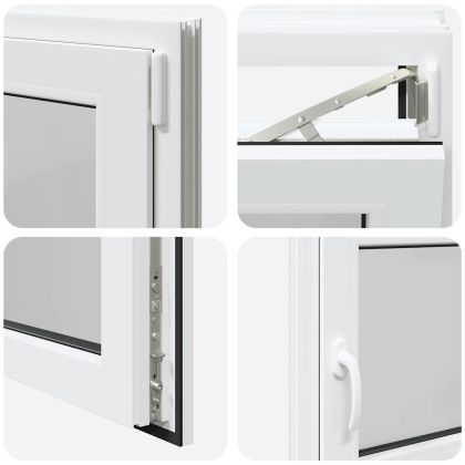 Прозорец за мазе "RISOR" 90x50 см, отваряемо-отварящ се, DIN десен, бял