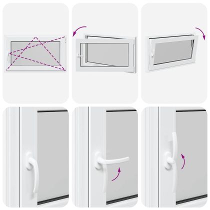 Прозорец за мазе "RISOR" 100x60 см, накланящ се и завъртащ се, DIN десен, бял