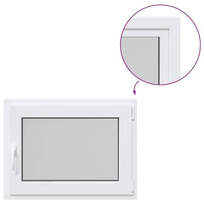 Прозорец за мазе "RISOR" 80x50 см, отваряемо-отварящ се, DIN десен, бял