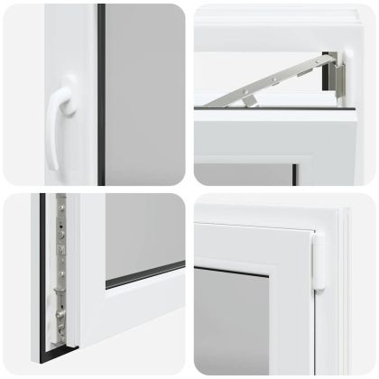 Прозорец за мазе "RISOR" 80x50 см, отваряемо-отварящ се, DIN десен, бял