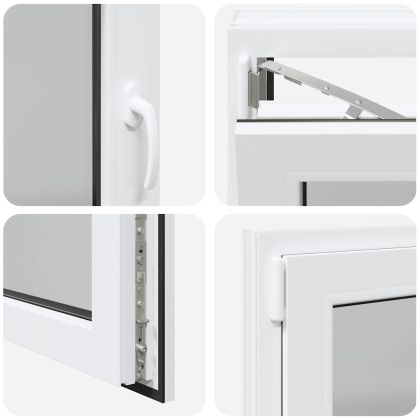 Прозорец за мазе "RISOR" 80x50 см, накланящ се и завъртащ се, DIN ляв, бял