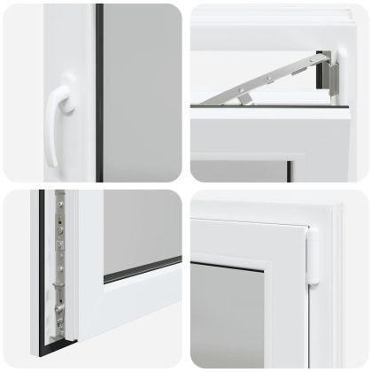 Прозорец за мазе "RISOR" 90x50 см, отваряемо-отварящ се, DIN десен, бял