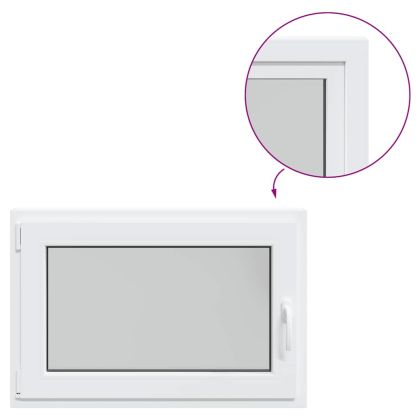 Прозорец за мазе "RISOR" 90x50 см, накланящ се и завъртащ се, DIN ляв, бял