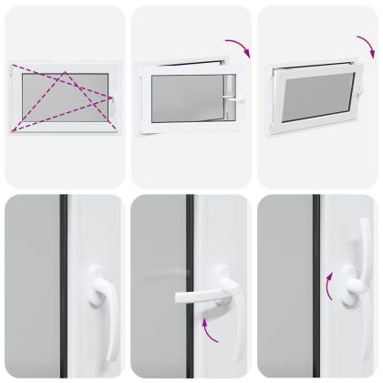 Прозорец за мазе "RISOR" 90x50 см, накланящ се и завъртащ се, DIN ляв, бял